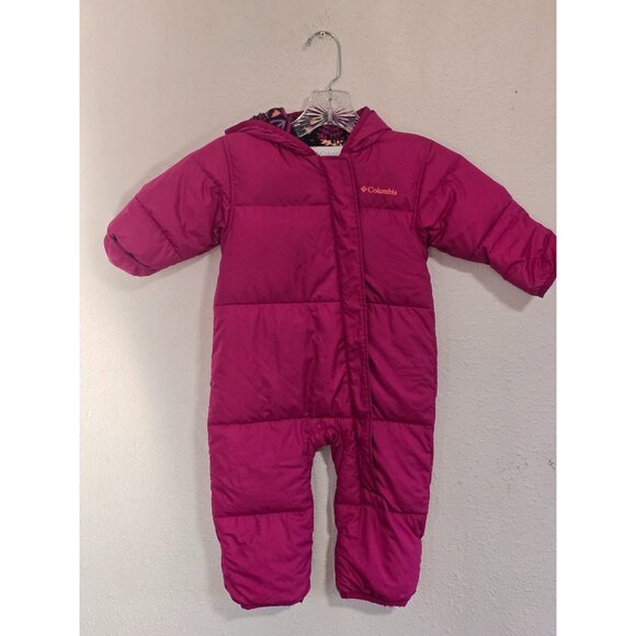 Columbia Baby Girls Snuggly Bunny Bunting Hooded Snowsuit - Size 12-18 Months - Picture 1 of 11